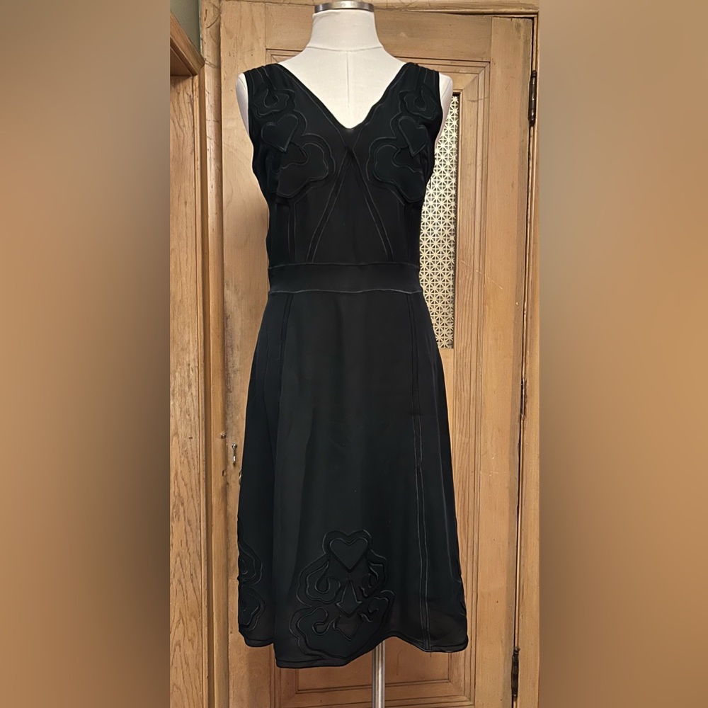 CACHAREL black silk dress 40